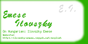 emese ilovszky business card